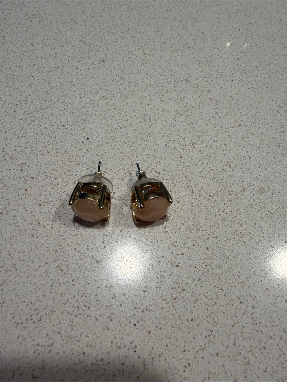 Lane Bryant Gold-Tone Stud Earrings with Beige Cabochon